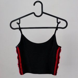 Brandy Melville Cropped Tank with Red Strip